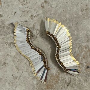 Silver Gold Madeline Angel Wing Earrings